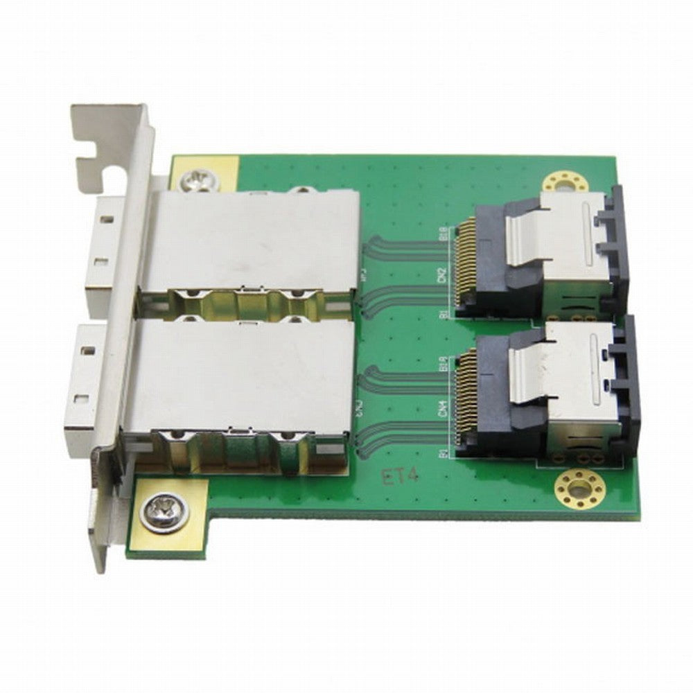 Chenyang Dual Ports Mini SAS SFF-8088 To SAS 36Pin SFF-8087 PCBA Female Adapter With PCI Bracket SF-035