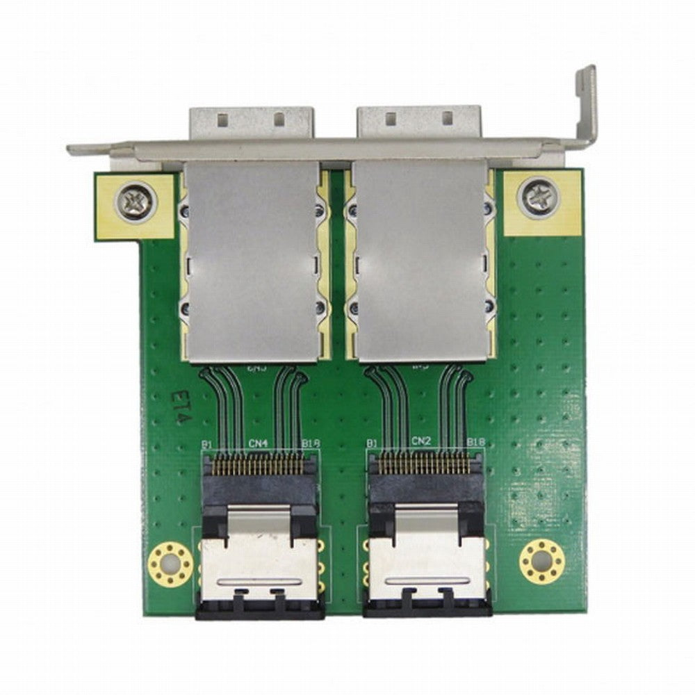 Chenyang Dual Ports Mini SAS SFF-8088 To SAS 36Pin SFF-8087 PCBA Female Adapter With PCI Bracket SF-035