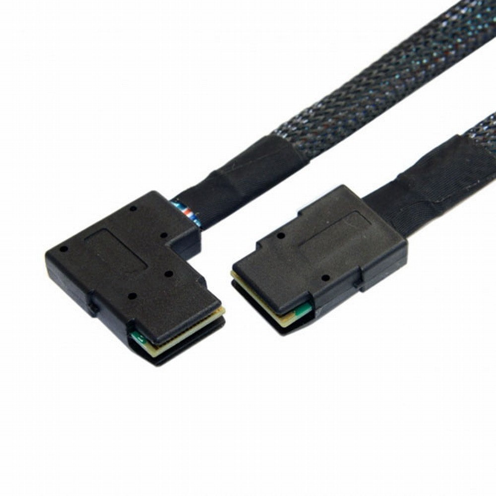 Chenyang Ultra Slim Flat Left Angled 90 Degree Mini SAS 36pin SFF-8087 to 8087 Data Raid Cable 80cm SF-082-LE