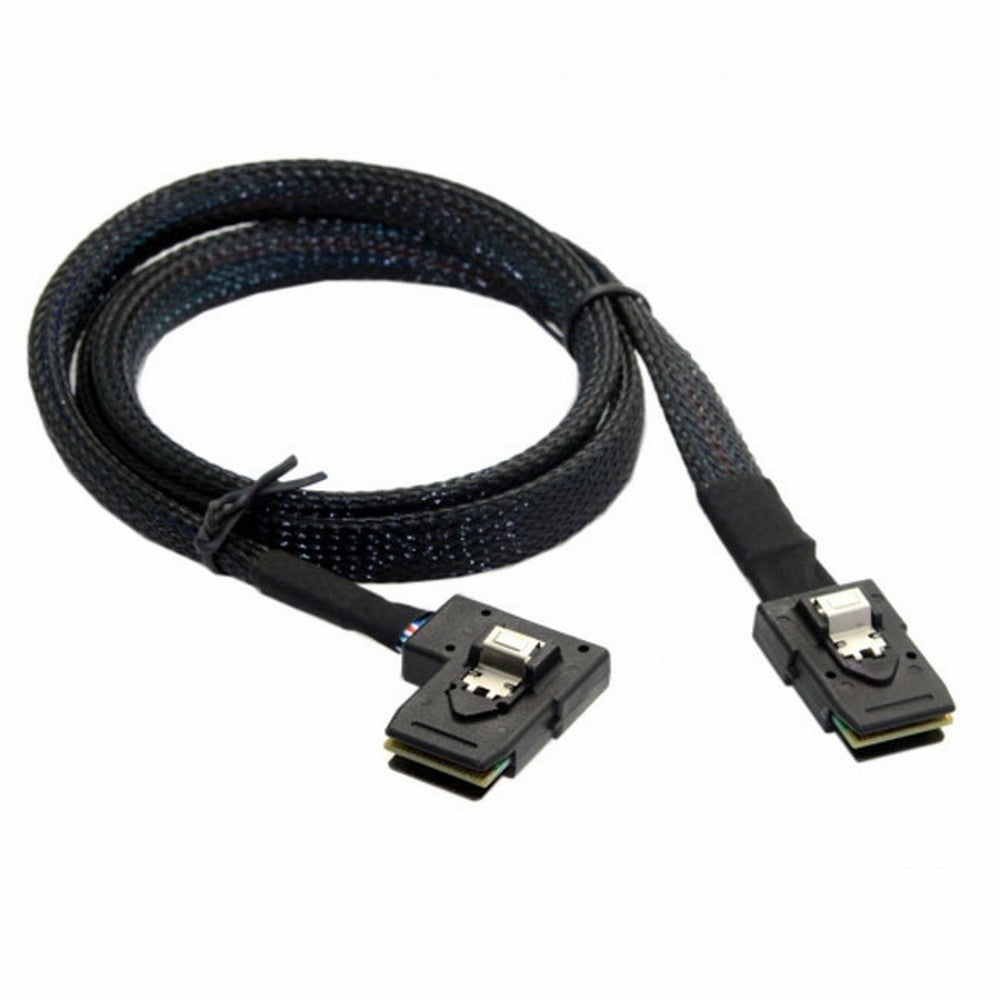 Chenyang Ultra Slim Flat Left Angled 90 Degree Mini SAS 36pin SFF-8087 to 8087 Data Raid Cable 80cm SF-082-LE