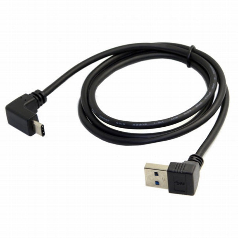 Chenyang USB 3.1 USB-C Up Down Angled to 90 Degree Down Angled A Male Data Cable for Tablet Phone UC-098-DN