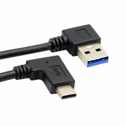 Chenyang Reversible USB 3.1 USB-C Angled to 90 Degree Right Angled USB 3.0 Cable for Laptop Tablet Phone UC-089-RI