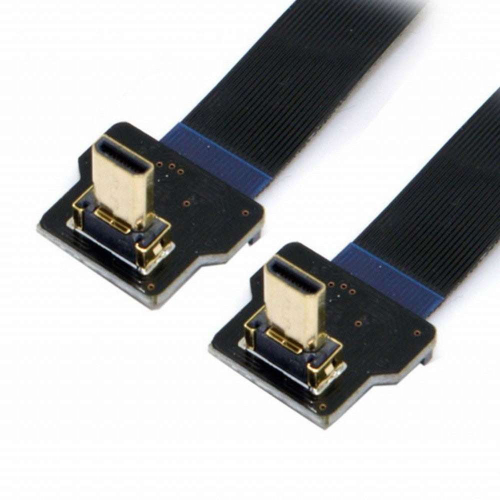 Chenyang CYFPV 90 Degree Up Angled FPV Micro HDMI Male to Micro HDMI FPC Flat Cable for FPV HDTV Multicopter Aerial Photography CC-HD-195-UP