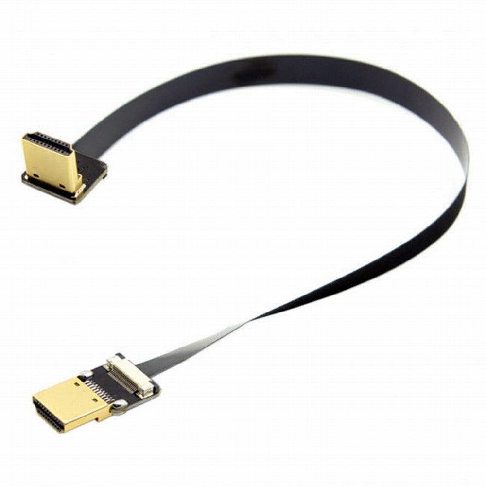 Chenyang CYFPV FPV HDMI Male to Down Angled 90D HDMI Male HDTV FPC Flat Cable for FPV HDTV Multicopter Aerial Photography CC-HD-198-DN