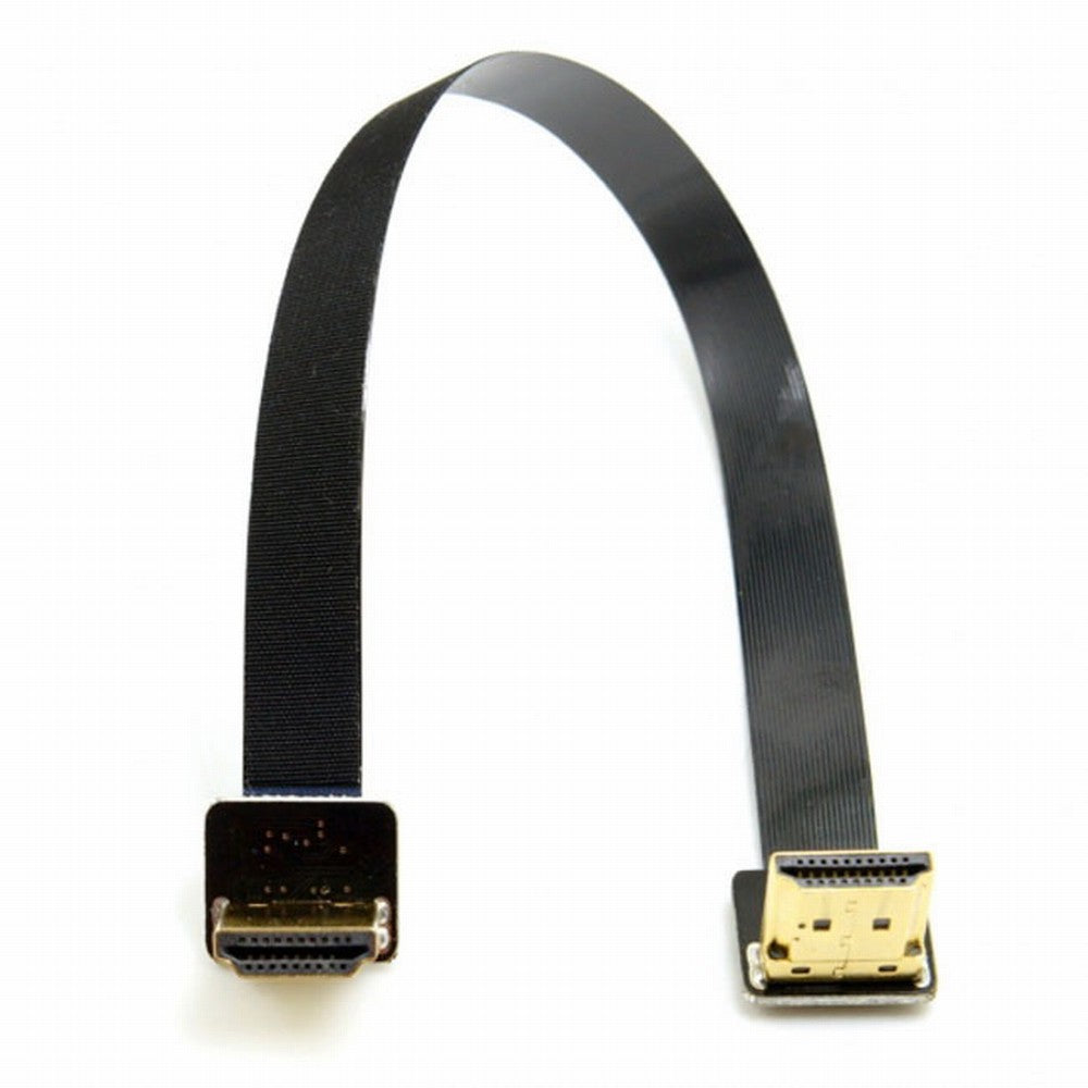 Chenyang CYFPV Dual 90 Degree Up Angled HDMI Type A Male to Male HDTV FPC Flat Cable for FPV HDTV Multicopter Aerial Photography CC-HD-206-UP