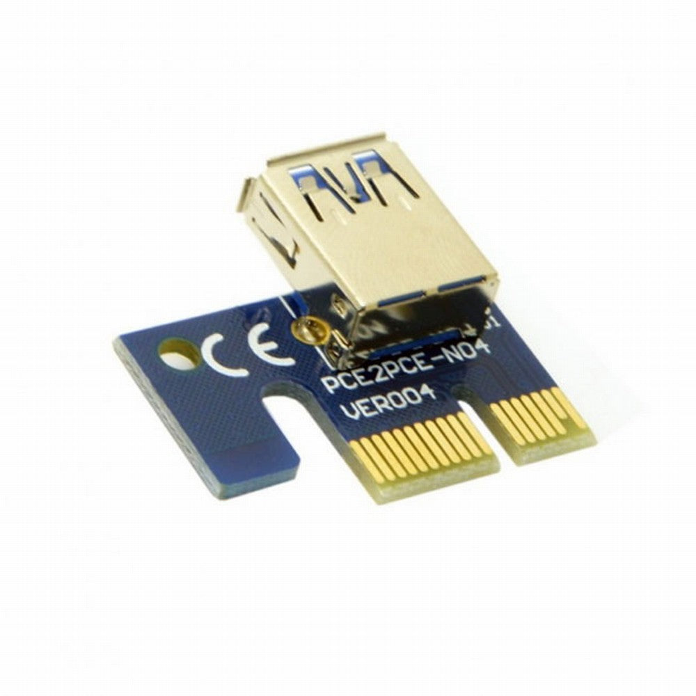 Chenyang PCI-E 1x to 16x Mining Machine Enhanced Extender Riser Adapter with USB 3.0 6Pin Power Cable EP-037