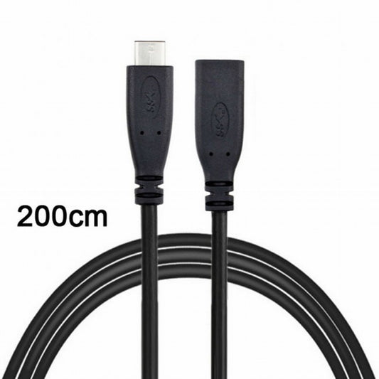 Chenyang USB-C USB 3.1 Type C Male to Female Extension Data Cable for Laptop Macbook Tablet Mobile Phone 2m UC-218-BK-2.0M