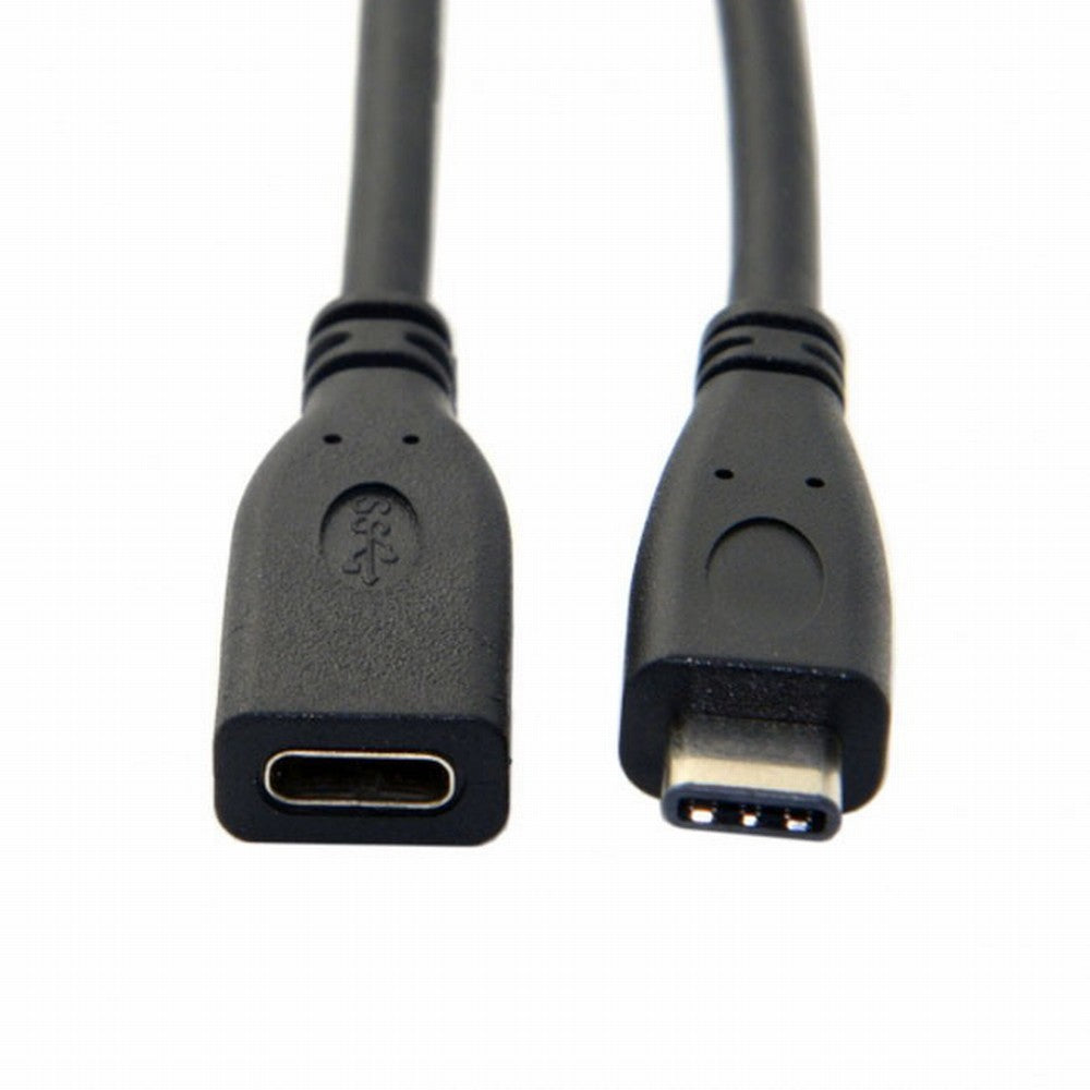 Chenyang USB-C USB 3.1 Type C Male to Female Extension Data Cable for Macbook Tablet Mobile Phone 20cm UC-218-BK-0.2M