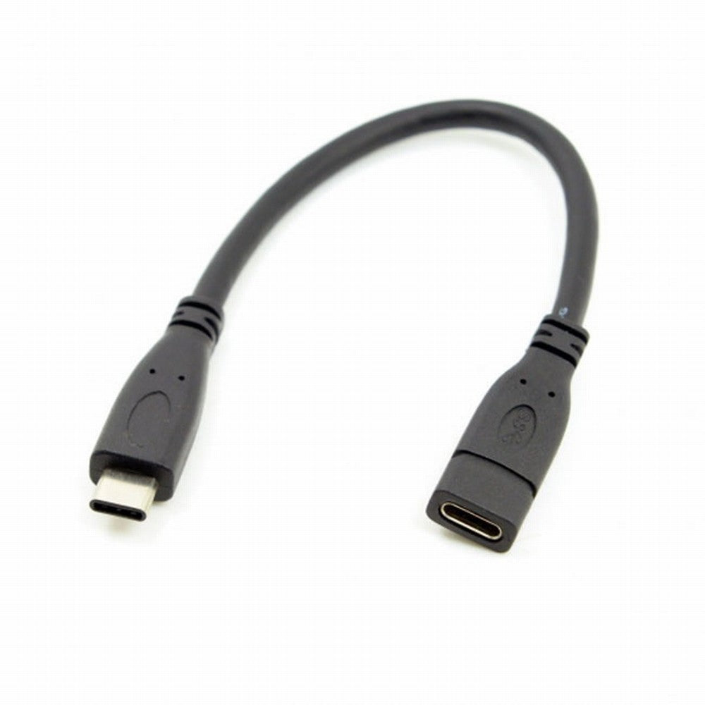 Chenyang USB-C USB 3.1 Type C Male to Female Extension Data Cable for Macbook Tablet Mobile Phone 20cm UC-218-BK-0.2M