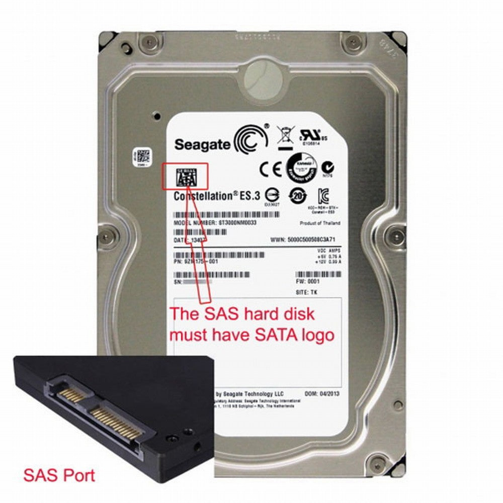 Chenyang SFF-8482 SAS 22 Pin to 7 Pin + 15 Pin SATA Hard Disk Drive Raid Adapter with 15 Pin Power Port SF-092