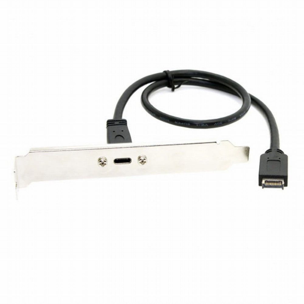 Chenyang USB 3.1 Front Panel Header to USB-C Type-C Female Extension Cable 40cm with Panel Mount Screw UC-037-10G