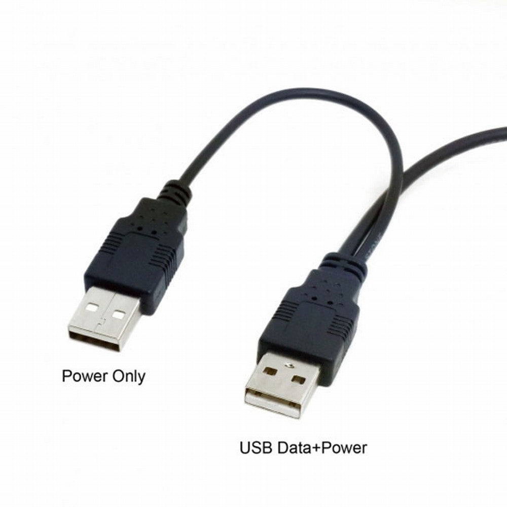 Chenyang Dual USB 2.0 Male to Standard B Male Y Cable 80cm for Printer Scanner External Hard Disk Drive U2-073