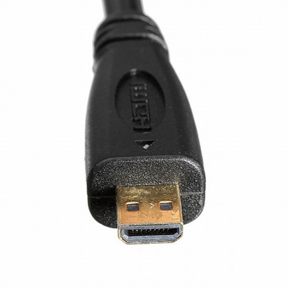 Chenyang Micro HDMI Male to HDMI Male Stretch Spring Cable 4K 60hz for TF201 XOOM A500 Tablet HD-110-BK