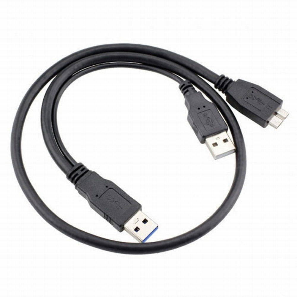 Chenyang Dual USB3.0 A Male to Micro USB 3.0 Y cable with Extra Power for Mobile HDD U3-029