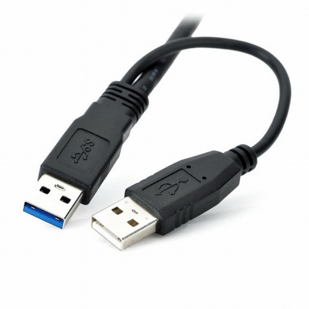 Chenyang Dual USB3.0 A Male to Micro USB 3.0 Y cable with Extra Power for Mobile HDD U3-029