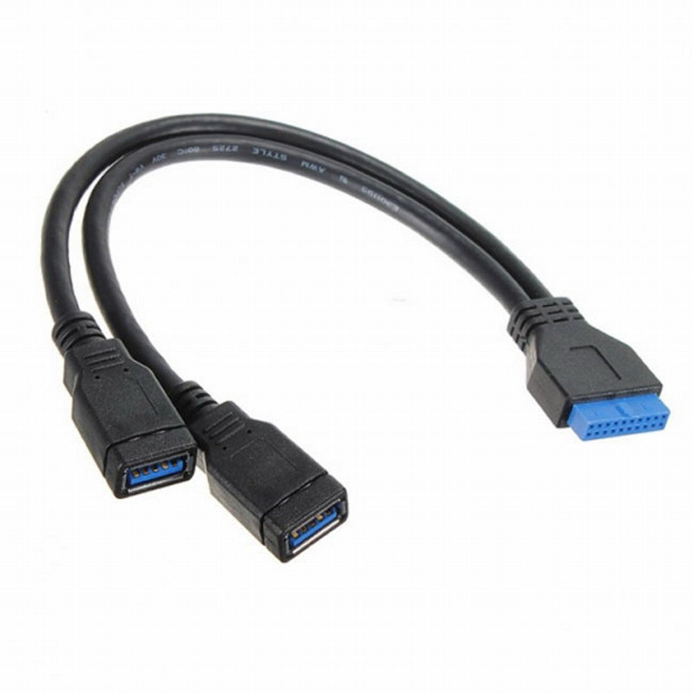 Chenyang 2 ports USB 3.0 Female to Motherboard 20pin Header cable for front panel 20cm U3-042