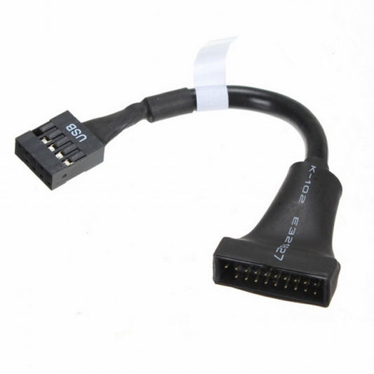 Chenyang USB 2.0 9Pin Motherboard Housing Male to USB 3.0 20pin Header Device Female Cable U3-076