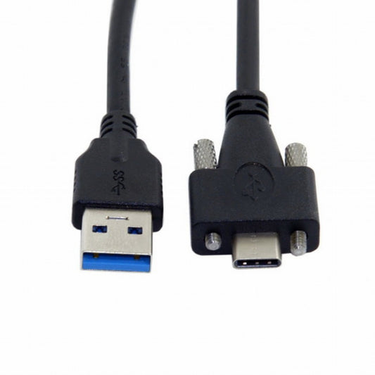 Chenyang USB 3.1 Type-C Dual Screw Locking to Standard USB3.0 Data Cable 1.2m 2m 3m Panel Mount Type CC-UC-048