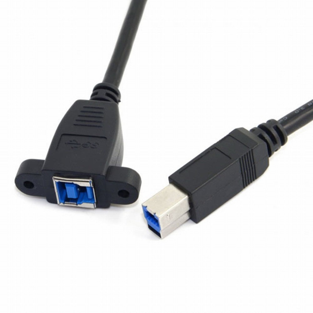 Chenyang Super Speed USB 3.0 Back Panel Mount B Female To Male B Type Extension Cable 0.5m U3-092-BK