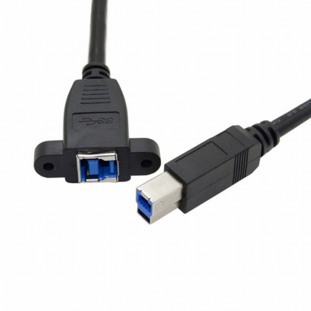 Chenyang Super Speed USB 3.0 Back Panel Mount B Female To Male B Type Extension Cable 0.5m U3-092-BK