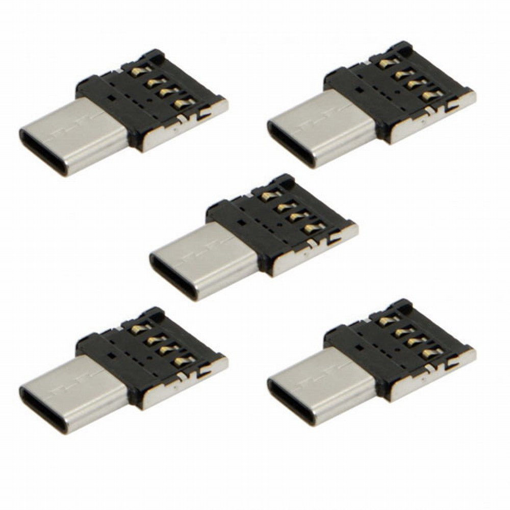 Chenyang 5pcs Ultra Mini Type-C USB-C to USB 2.0 OTG Adapter for Cell Phone Tablet USB Cable Flash Disk UC-053-5PCS