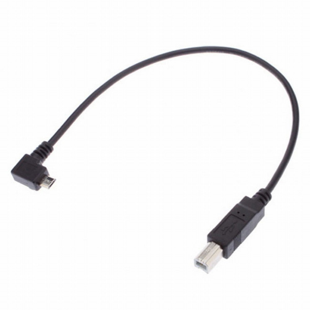 Chenyang 30cm Right Angled 90 Degree Micro USB OTG to Standard B Type Printer Scanner Hard Disk Cable U2-103-RI