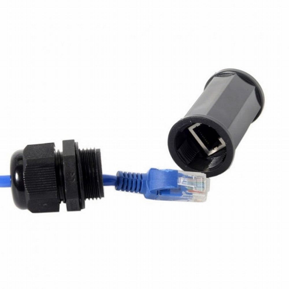 Chenyang Locking Waterproof CAT6 RJ45 Female to Female Lan Ethernet Network Extension Adapter Coupler UT-012