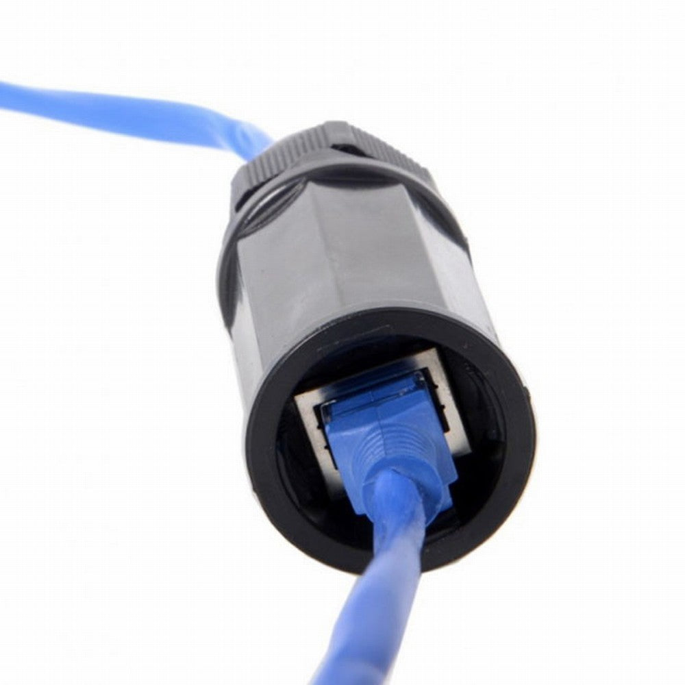 Chenyang Locking Waterproof CAT6 RJ45 Female to Female Lan Ethernet Network Extension Adapter Coupler UT-012