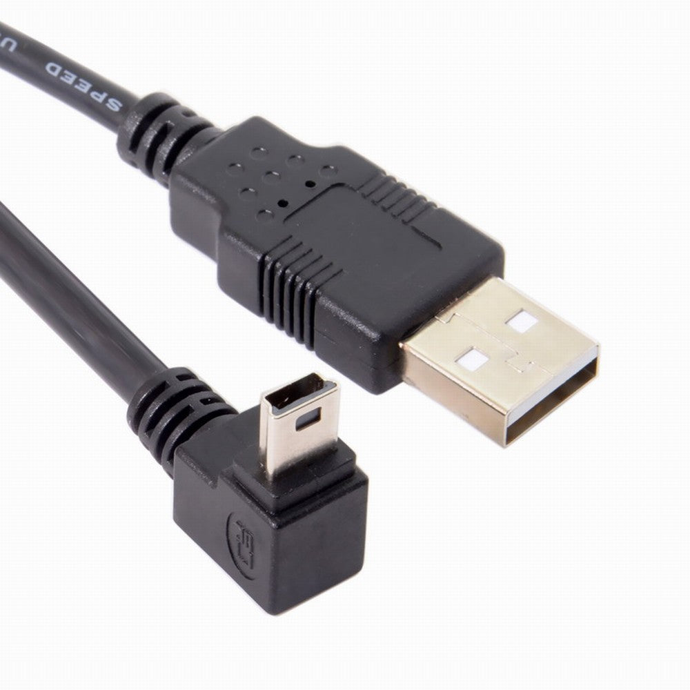 Chenyang 5pin Mini USB type Male Left Angled 90 degree to USB 2.0 male data charge cable 50cm CC-U2-057