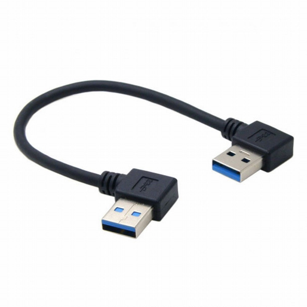 Chenyang USB 3.0 Type A Male 90 Degree Left Angled to USB 3.0 A Type Right Angled Extension Cable CC-U3-094