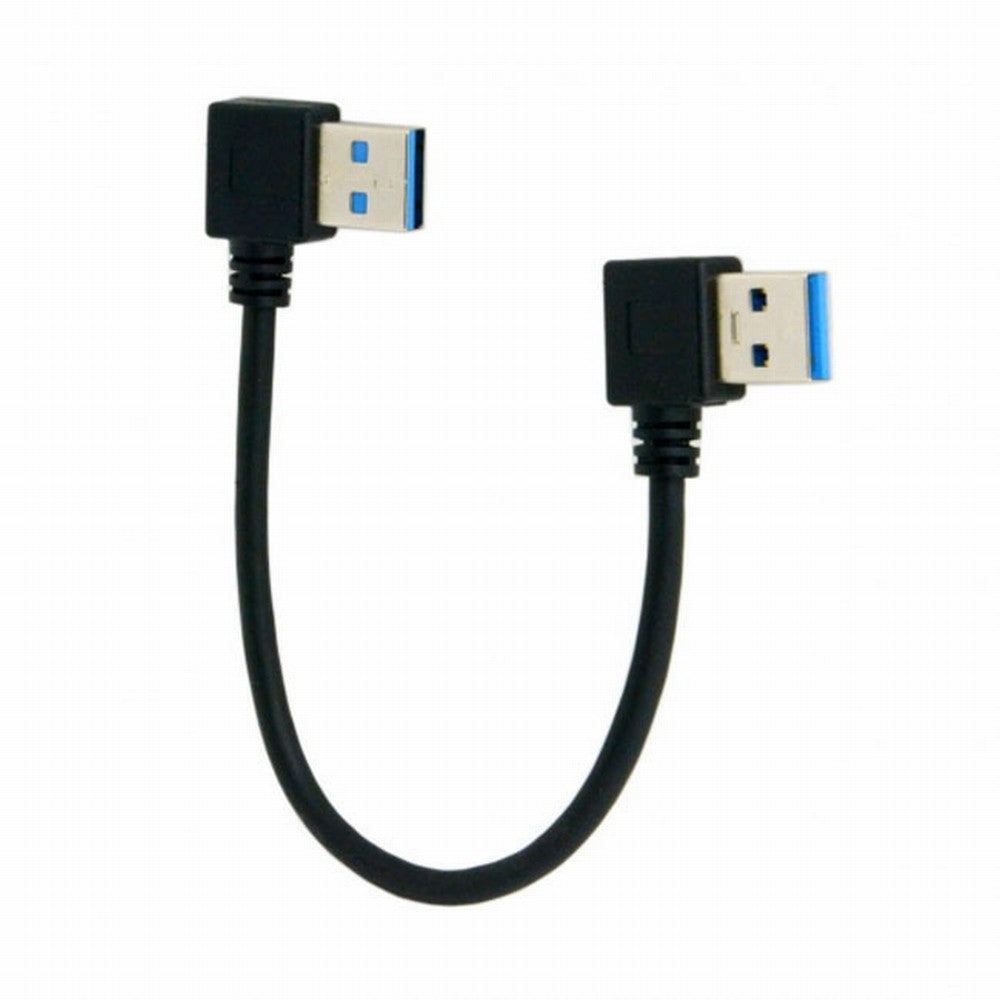 Chenyang USB 3.0 Type A Male 90 Degree Left Angled to USB 3.0 A Type Right Angled Extension Cable CC-U3-094