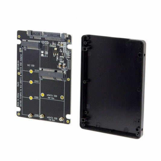 Chenyang 2 in 1 Combo M.2 NGFF B-key mSATA SSD to SATA 3.0 Adapter Converter Case Enclosure SA-115