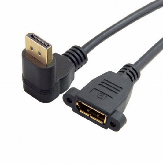 Chenyang DisplayPort Display Port Male to Female 90 Degree Down Angled Extension Cable DP-015-DN