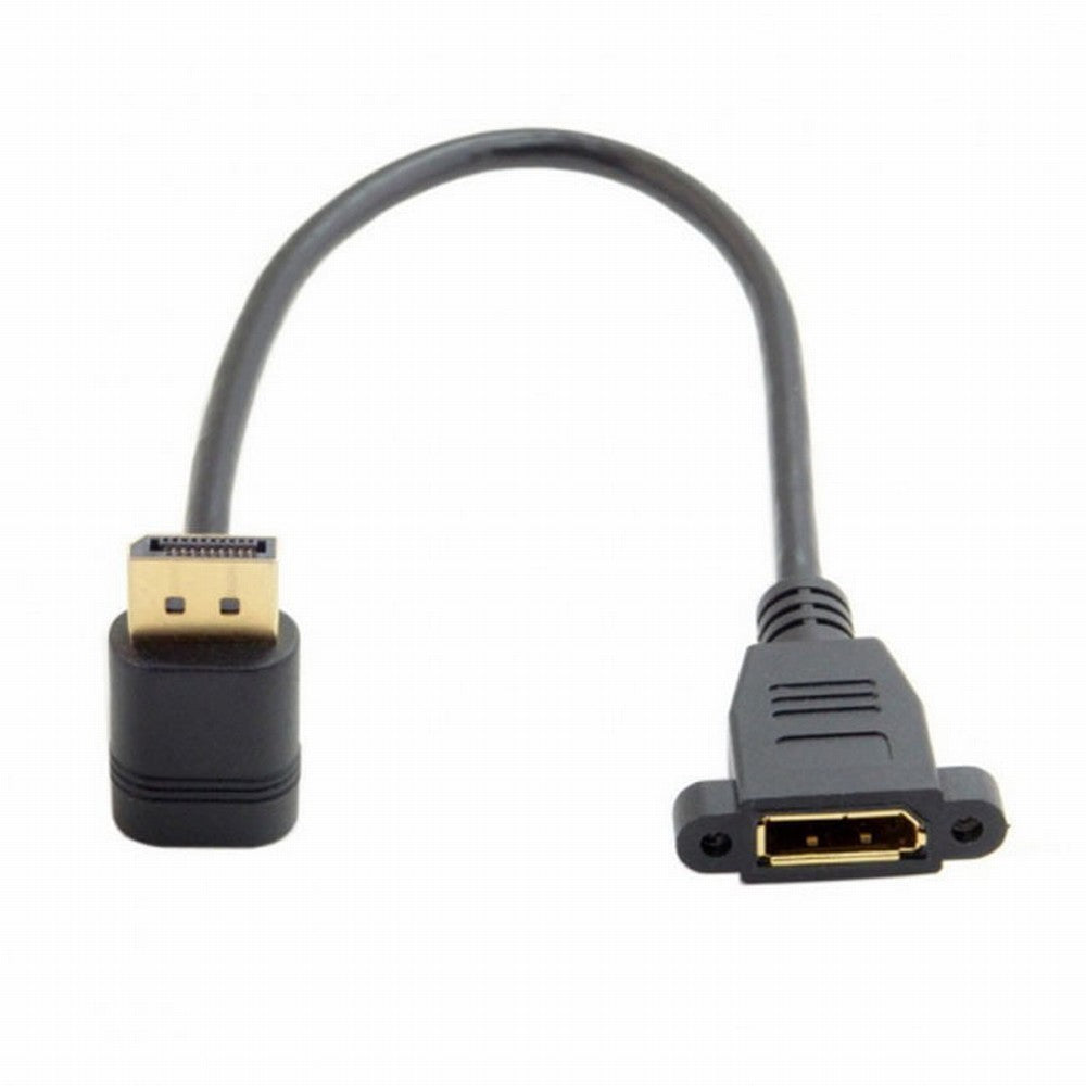 Chenyang DisplayPort Display Port Male to Female 90 Degree Down Angled Extension Cable DP-015-DN