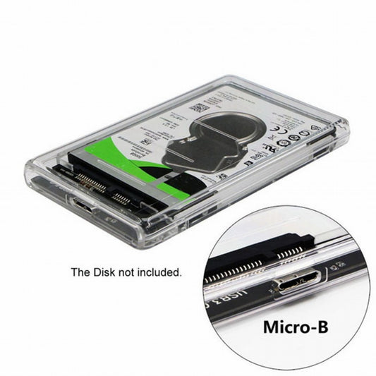 Chenyang USB-C Type-C to 2.5 Inch SATA SSD HDD External Enclosure Transparent for Laptop PC UC-079-WH