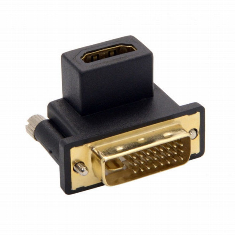 Chenyang 90 Degree Up Angled DVI Male to HDMI Female Adapter for Computer HDTV Graphics Card DB-041-UP