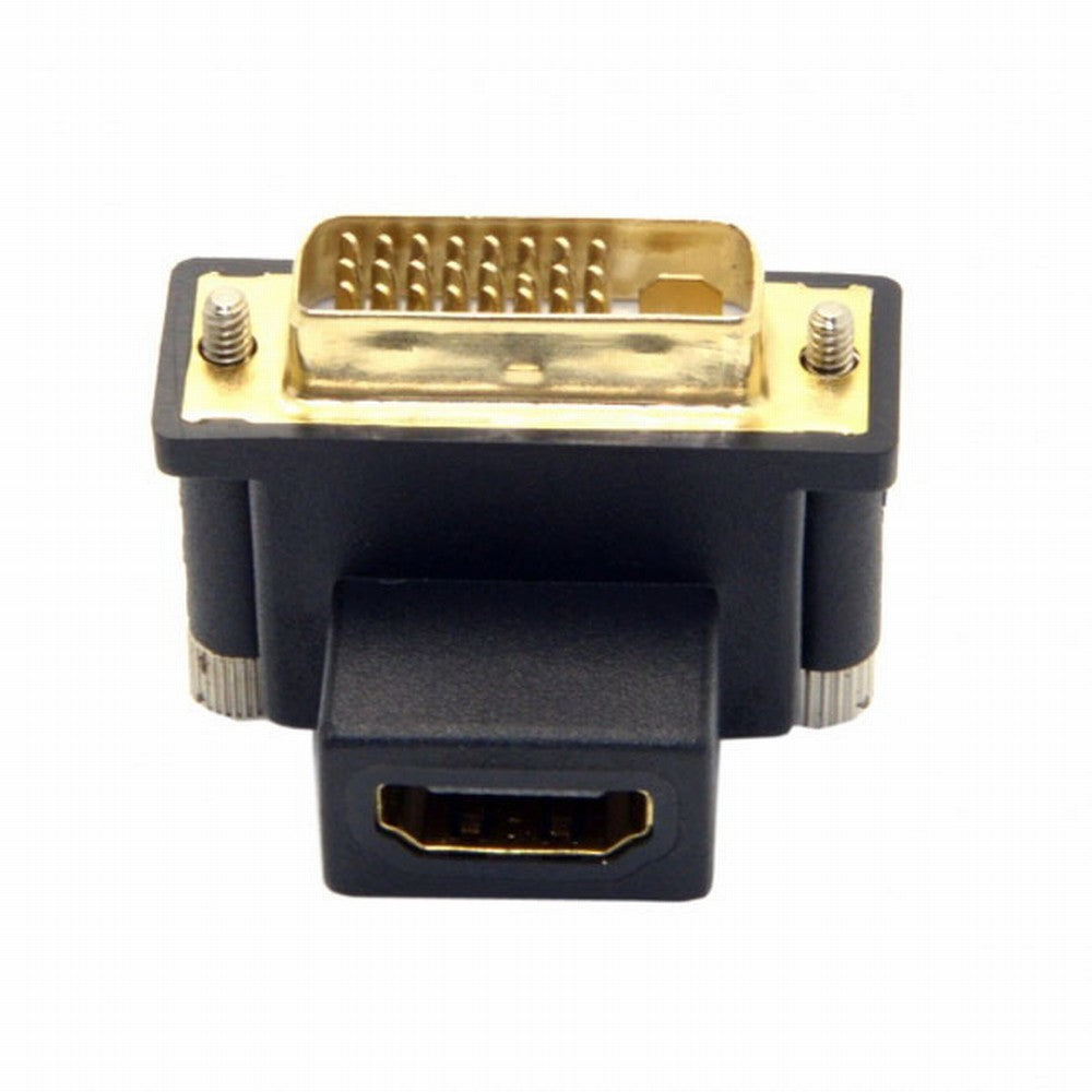 Chenyang 90 Degree Up Angled DVI Male to HDMI Female Adapter for Computer HDTV Graphics Card DB-041-UP