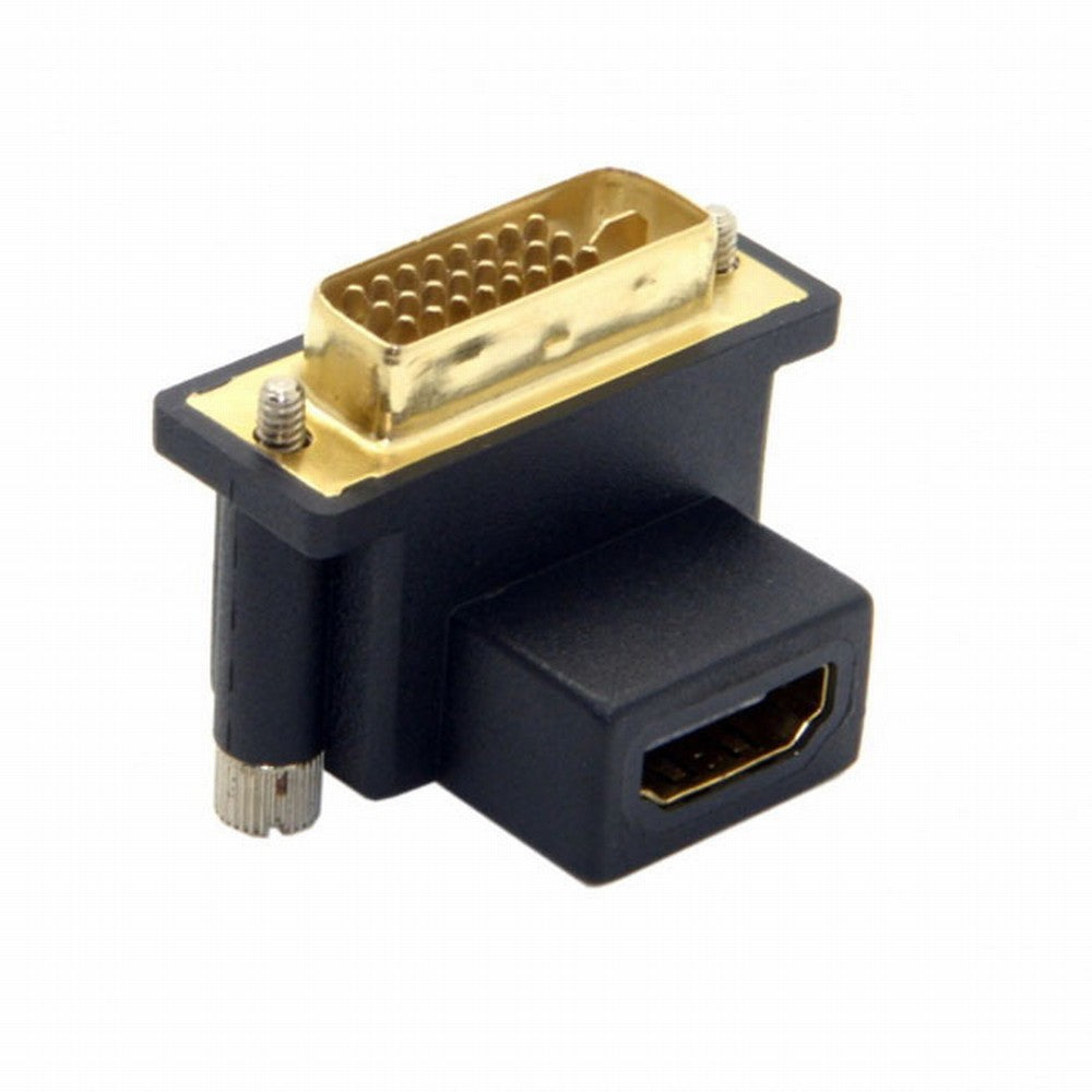 Chenyang 90 Degree Up Angled DVI Male to HDMI Female Adapter for Computer HDTV Graphics Card DB-041-UP