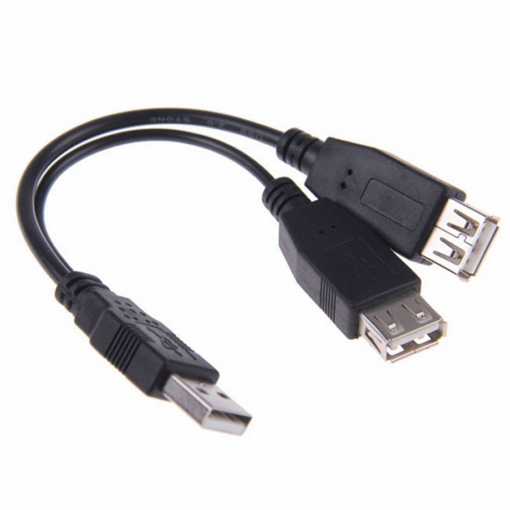 Chenyang USB 2.0 A Male to Dual Data USB 2.0 A Female + Power Cable USB 2.0 A Female Extension Cable 20cm U2-136