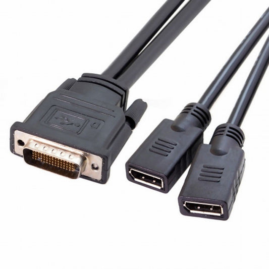 Chenyang DMS-59Pin Male to Dual DP Displayport Female Splitter Extension Cable for PC Graphics Card DB-027