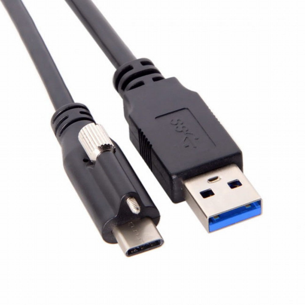 Chenyang USB 3.1 Type-C Locking Connector to Standard USB3.0 Data Cable for Camera With Panel Mount Screw UC-045