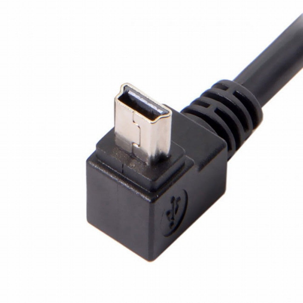 Chenyang GPS Mini USB 5P 90D Up Angled Male to Mini USB 5Pin Female Extension Cable 0.2m U2-049-UP