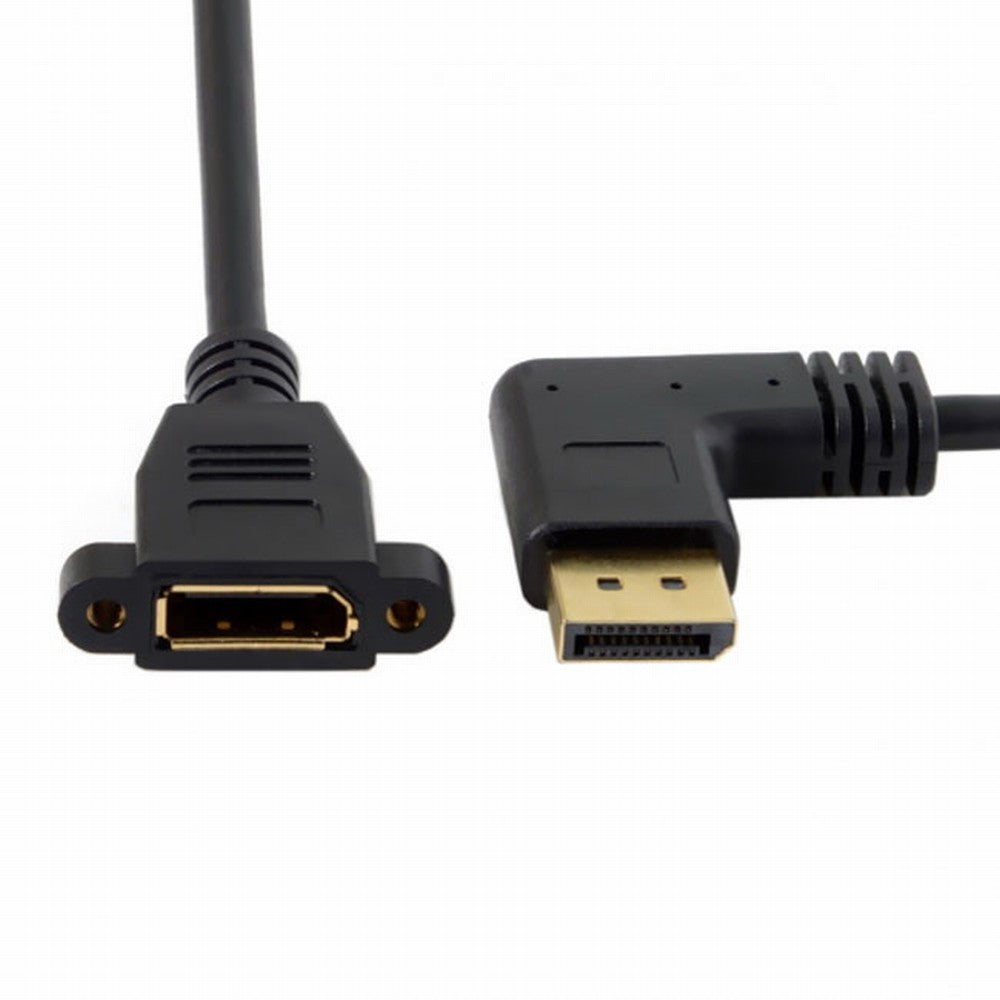 Chenyang DisplayPort Display Port Male to Female 90 Degree Left Down Angled Extension Cable DP-015-LE