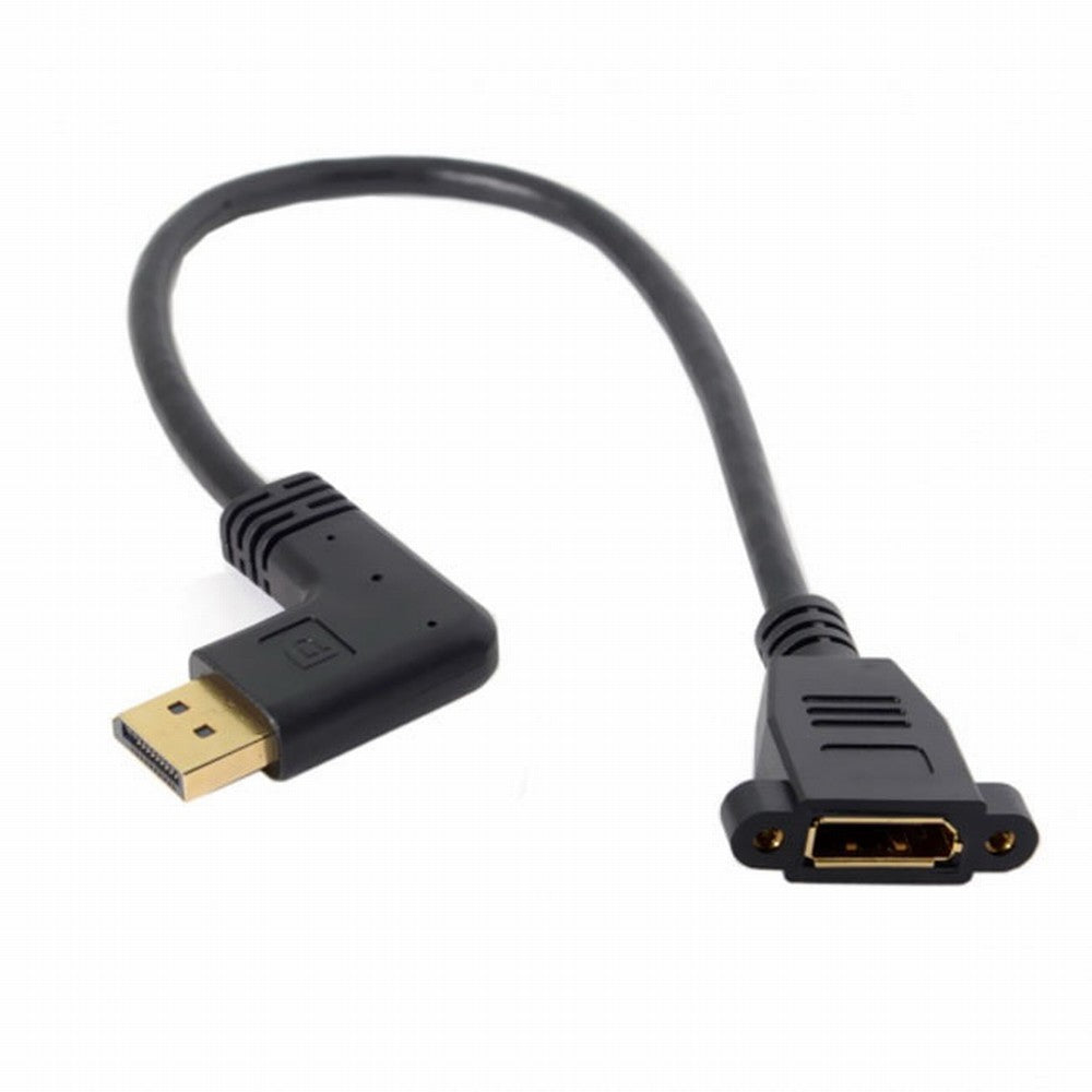 Chenyang DisplayPort Display Port Male to Female 90 Degree Left Down Angled Extension Cable DP-015-LE