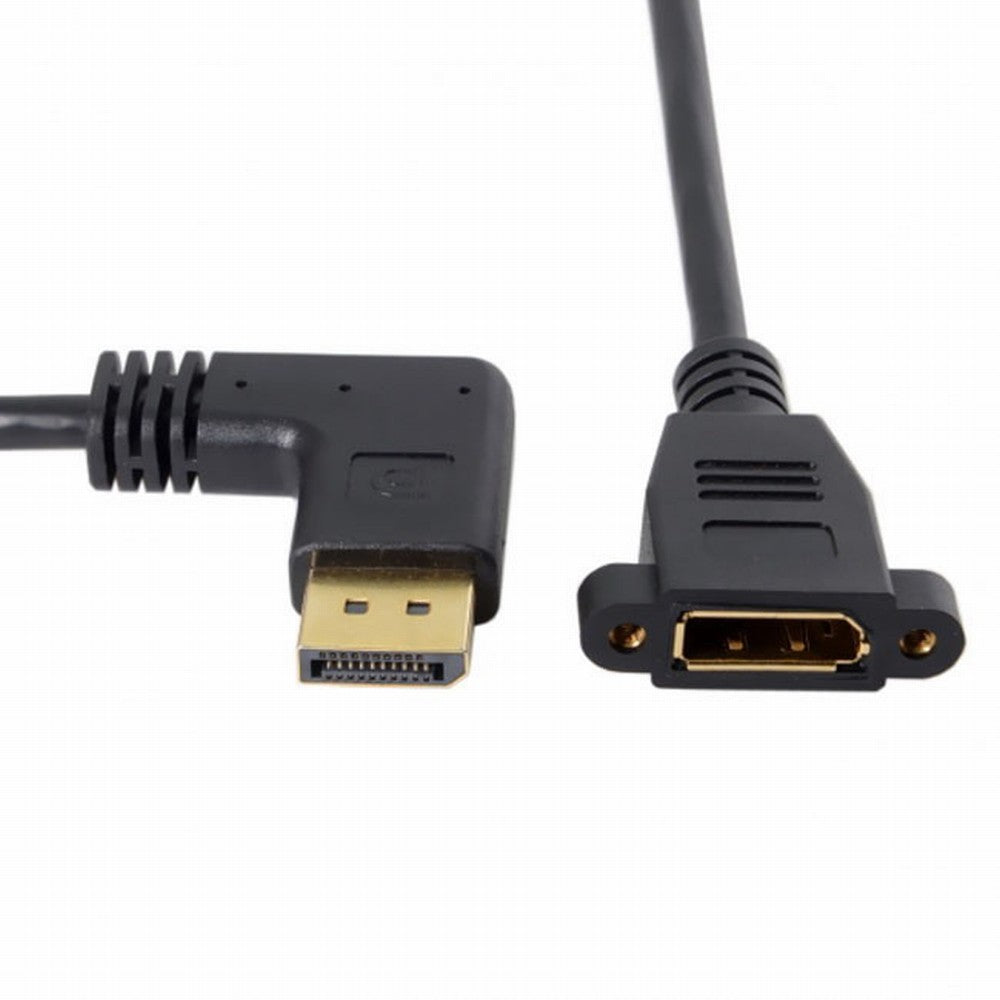 Chenyang DisplayPort Display Port Male to Female 90 Degree Right Down Angled Extension Cable DP-015-RI