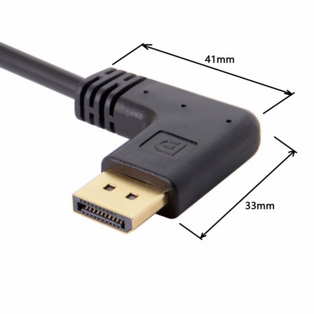 Chenyang DisplayPort Display Port Male to Female 90 Degree Right Down Angled Extension Cable DP-015-RI