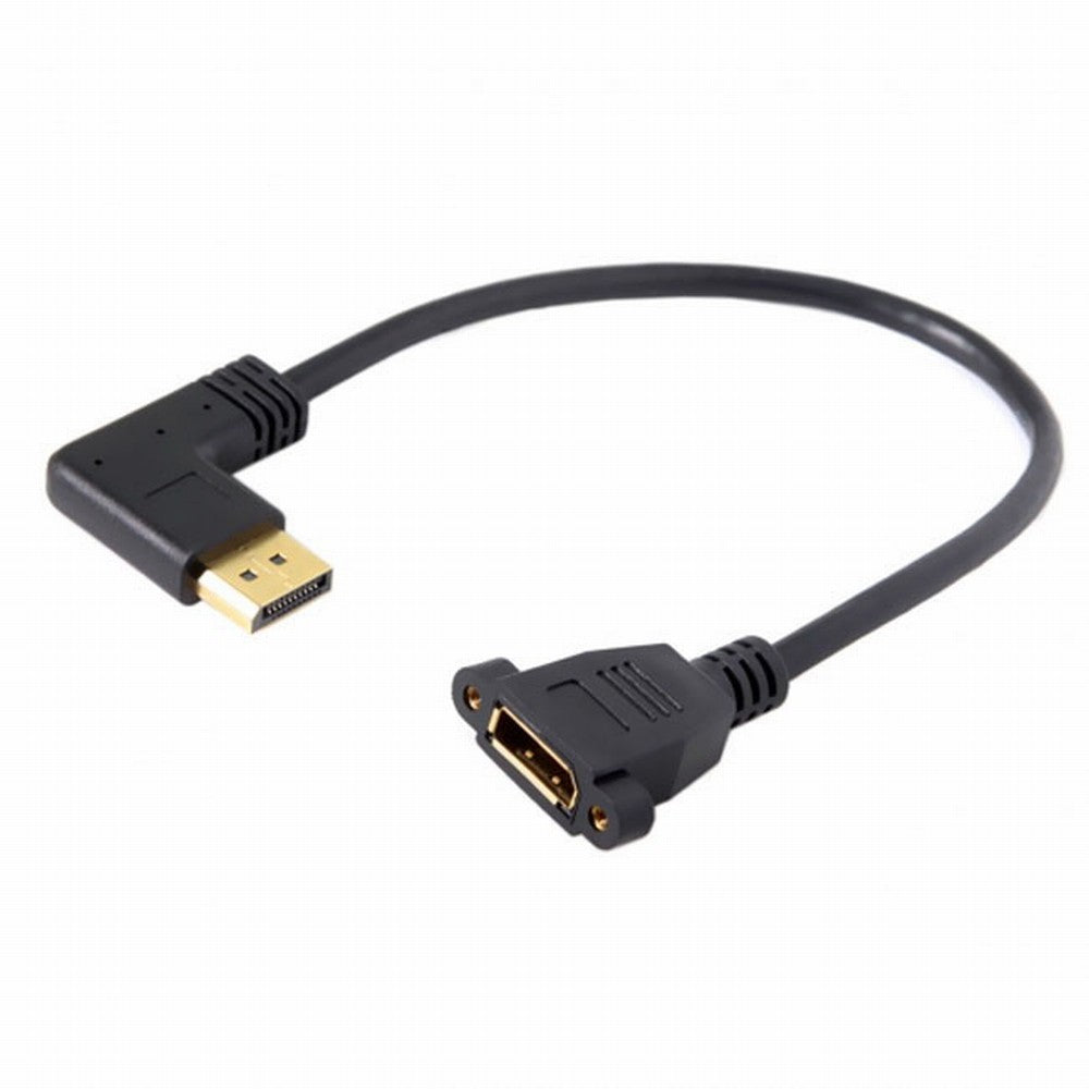 Chenyang DisplayPort Display Port Male to Female 90 Degree Right Down Angled Extension Cable DP-015-RI