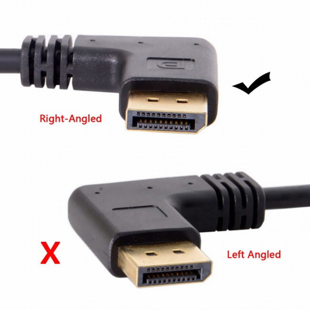 Chenyang DisplayPort Display Port Male to Female 90 Degree Right Down Angled Extension Cable DP-015-RI