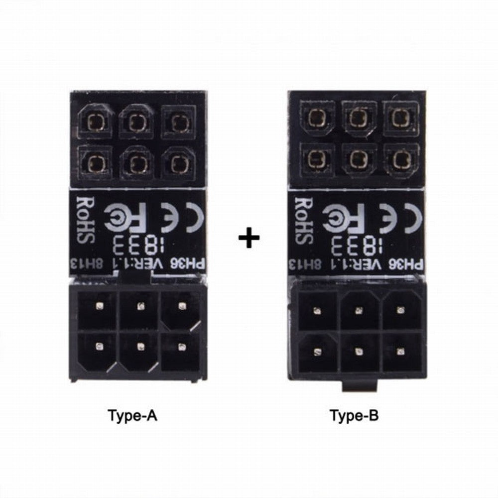 Chenyang ATX 6Pin Female to 6pin Male 180 Degree Angled Power Adapter for Desktops Graphics Card PW-008