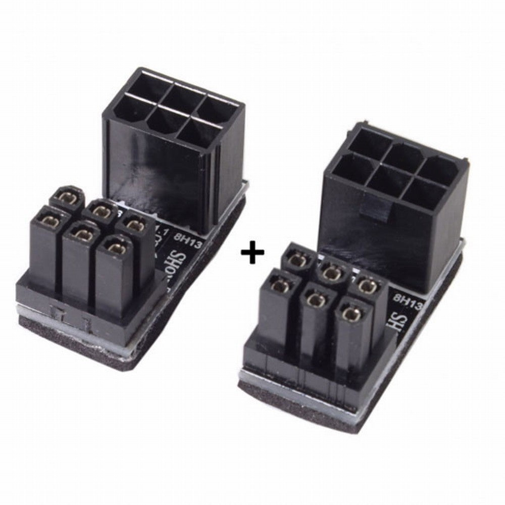 Chenyang ATX 6Pin Female to 6pin Male 180 Degree Angled Power Adapter for Desktops Graphics Card PW-008